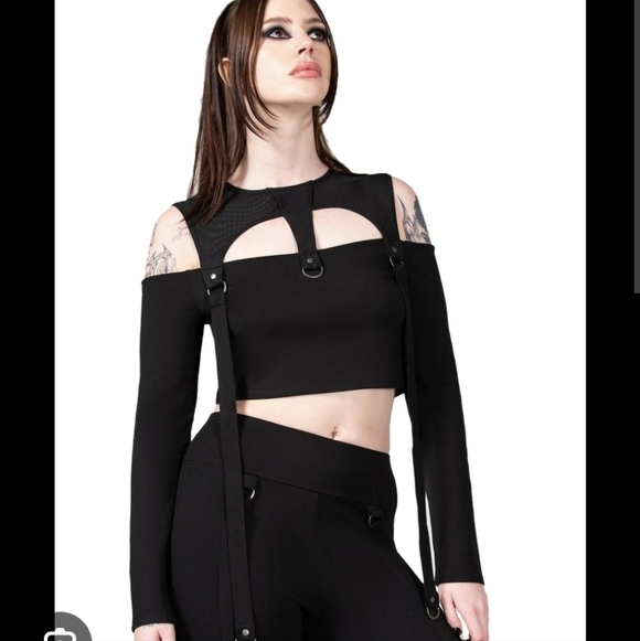 Killstar Tops - Killstar Hesparia Crop Top